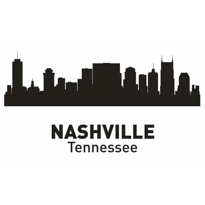 NASHVILLE City Decal Landmark Skyline Wall Stickers Sketch Decals