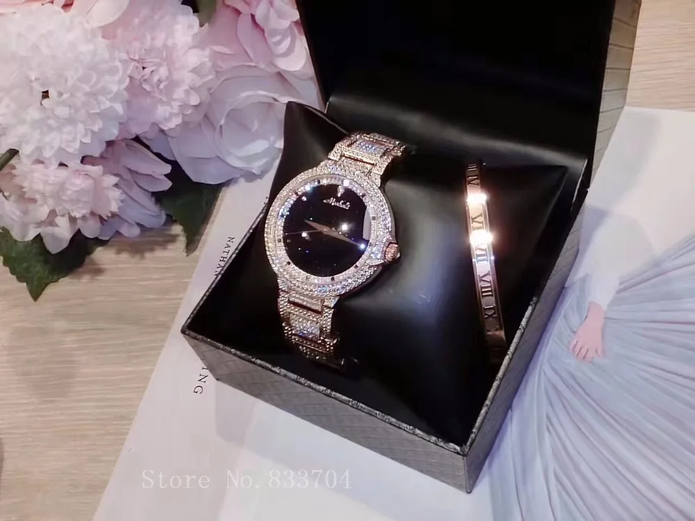 Стиль Mashali часы модные женские бренд Suisse роскошный браслет часы розовое золото часы женские кварцевые relojes mujer