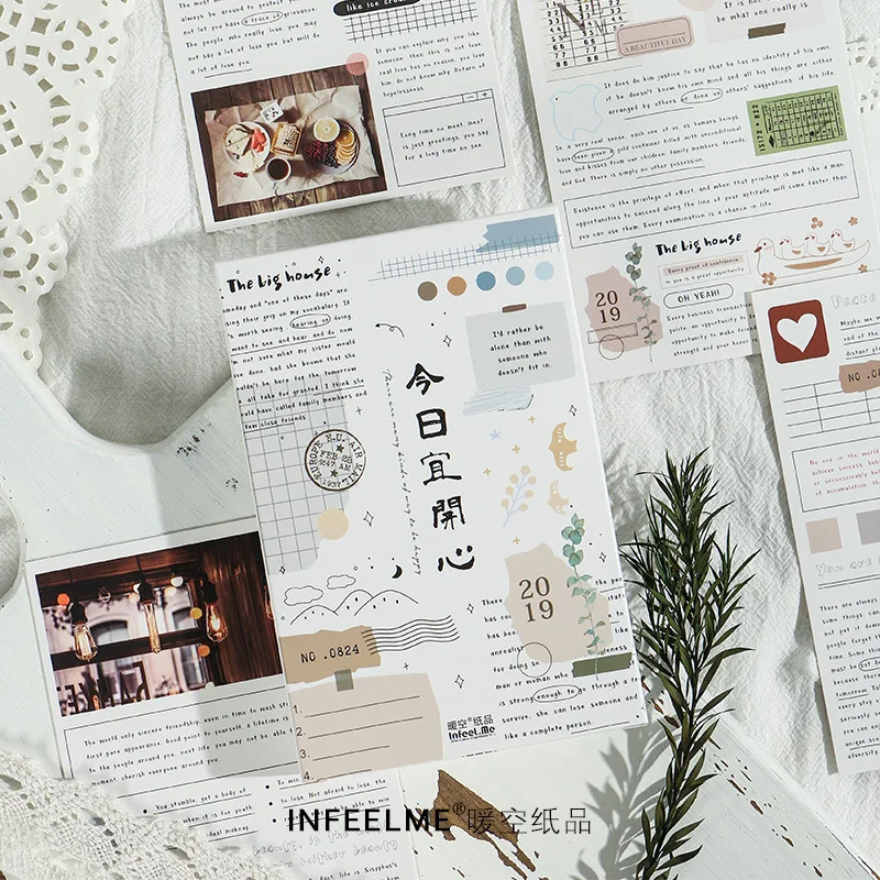 

30 Sheets/Set Creative Daily Notes English Postcard Greeting Card Birthday Envelope Gift Card Message Card