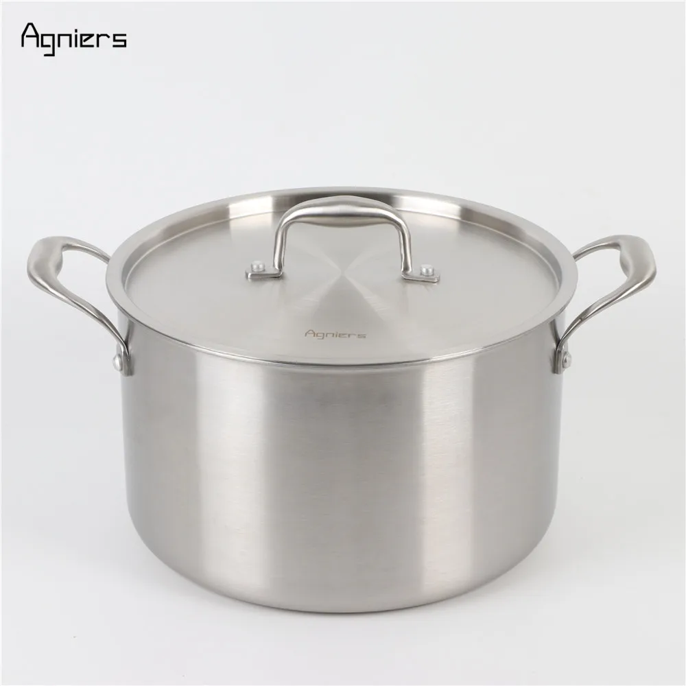 Кастрюля Agniers из нержавеющей стали 8 л 26 см с крышкой стали|pot with lid|stainless steel potstainless