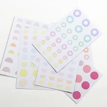 Мини круглые цветные мини-бумажные наклейки 9*10,5 см DIY украшения для детей подарок