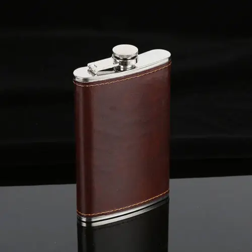 8oz Бедро фляга из нержавеющей стали карманный напиток виски фляги спиртовой гравировкой подарок сталь - Цвет: 8oz
