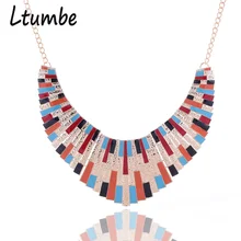 Ltumbe новые богемные Макси золотые украшения Цвет металл, эмаль Пианино Колье Воротник Биб Ожерелья для мужчин для Для женщин Bijoux