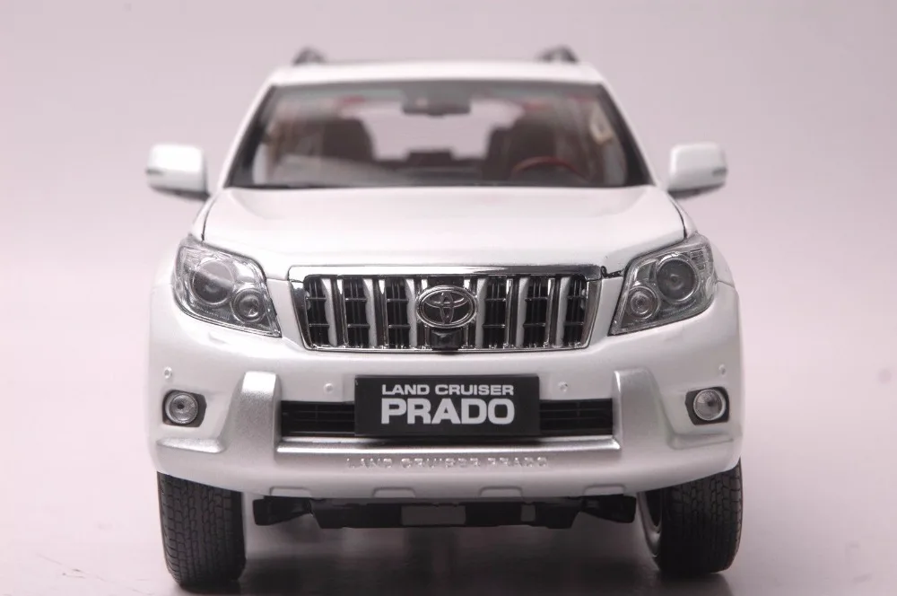 1:18 литая модель для Toyota Land Cruiser Prado 2010 чистый белый внедорожник игрушечный автомобиль миниатюрная Коллекция подарков