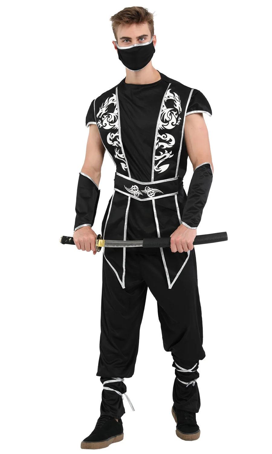 Adult Halloween Hot Sale Cool Man Ninja Costumes, Hokkaido Samurai