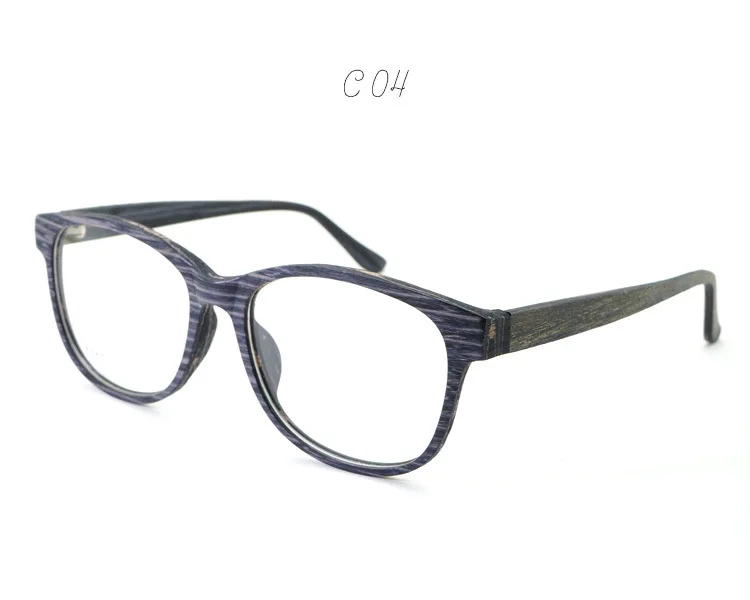 Ретро прозрачные линзы круглые очки мужские деревянные очки с узором оправа Женские Модные оптические очки винтажные очки - Цвет оправы: C04