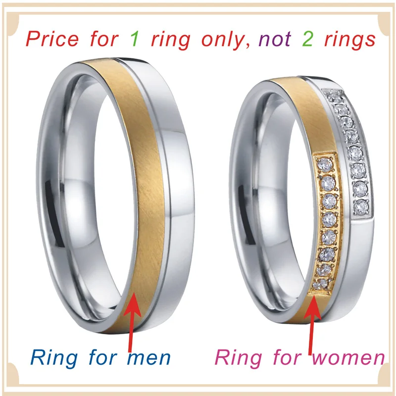 Silver Color Wedding Band Couple Rings for women fashion jewelry titanium men's ring trouwringen ringen voor vrouwen (1)