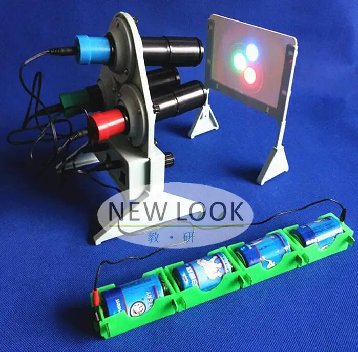 

Physics optics Three primary colors synthetic experiment apparatus without battery pack free shipping