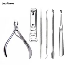 Набор маникюрных инструментов для ногтей Ножницы, кусачки для удаления кутикулы ножницы для кутикулы толкатель педикюр вросшие ногти пилочка для ногтей, ногти для ног "францзуский маникюр" атлет корректор