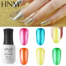 HNM 8 мл блестящий гель для ногтей Платиновый УФ-светодиодный Гель-лак для ногтей длинный последний Гель-лак гибридная краска гель лак для ногтей 34 цвета