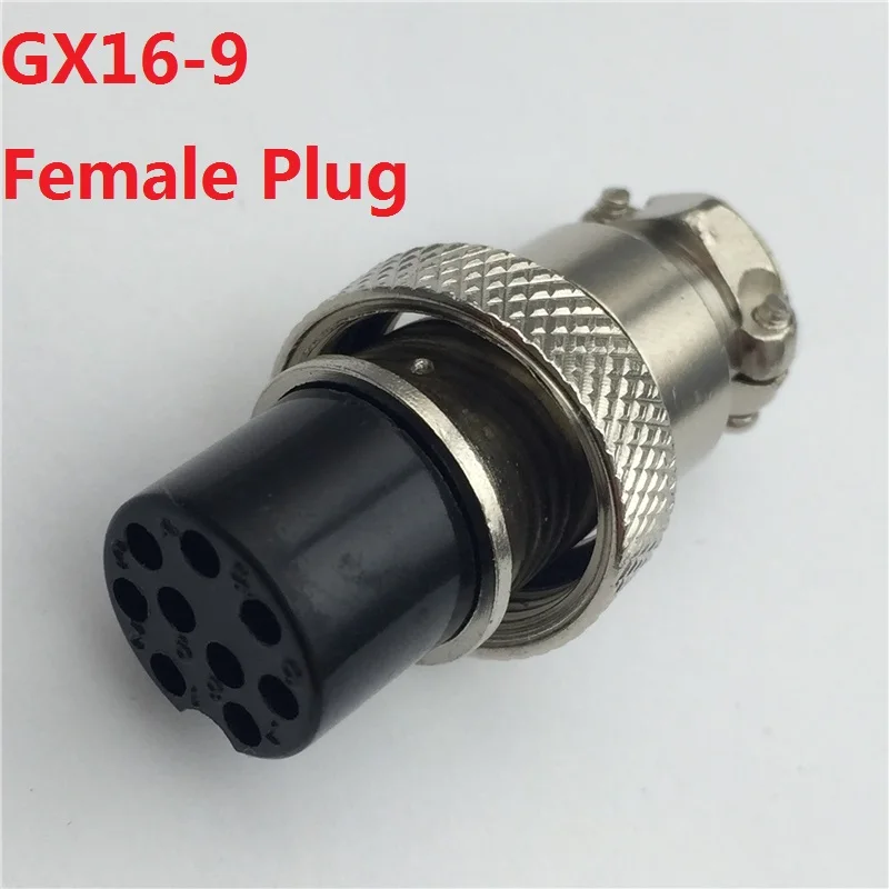 1pcs GX16 9 Pin Female Circular Aviation Plug Diameter 16mm Wire Panel Connector L87 Free Shipping Russia