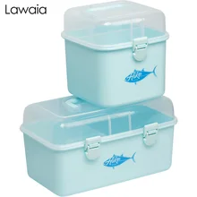 Lawaia коробка для рыболовных снастей двухслойные рыболовные снасти Коробка для хранения многофункциональная дорожная Азия рыболовные аксессуары гаджет коробка для хранения