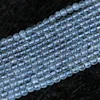 Cuentas sueltas redondas pequeñas, naturales, auténticas, transparentes, Aguamarina azul, 4mm, 15 