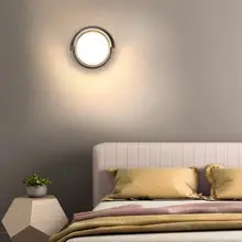 AC 85-265V 12W LED Wall Light With IP65 Waterproof Round Sconce Lamp For Hotel Bar Corridor