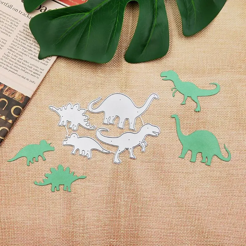 Динозавр металла прорезной трафарет для окраски DIY Скрапбукинг штамп для альбомов тиснение бумаги ремесла Декор