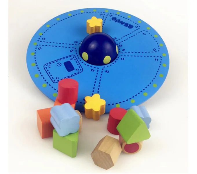 Космический корабль деревянный баланс блоки Развивающие обучающие игрушки для детей малышей мальчиков и девочек