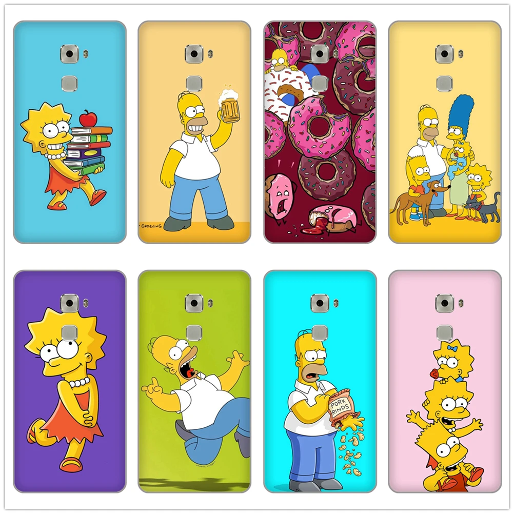 

Funny Fashion Cartoon Homer J. Simpson Soft TPU phone Case Cover for Huawei MATE 10 PRO 7 8 9 P SMART 10 20 8 9 LITE PLUS