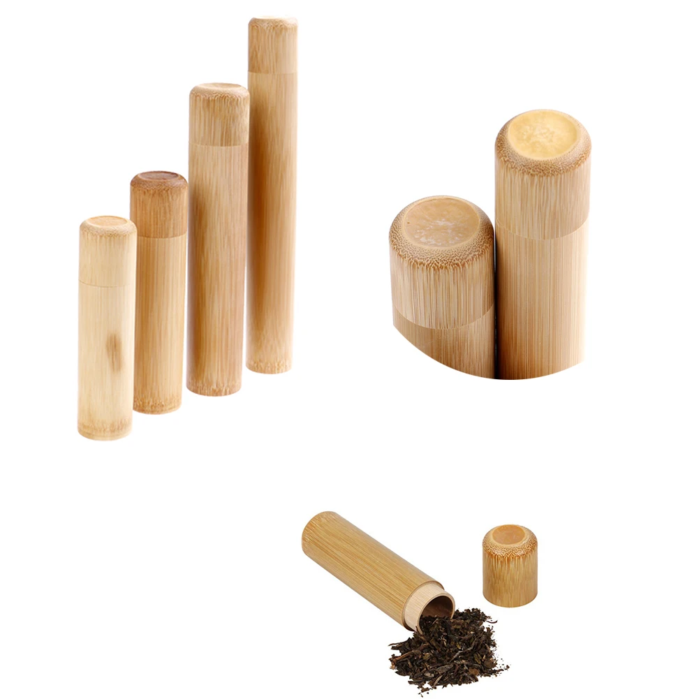 

1Pc Round Shape Tea Storage Box Portable Handmade Natural Tea Jar Storage Holder Container Traveling Canister
