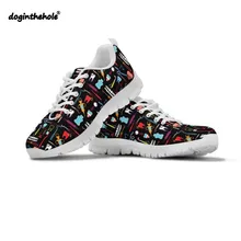 Doginthehole стоматологическое оборудование узор прогулочная обувь женские кроссовки спортивная обувь женская медсестры zapatillas mujer кроссовки для девочек