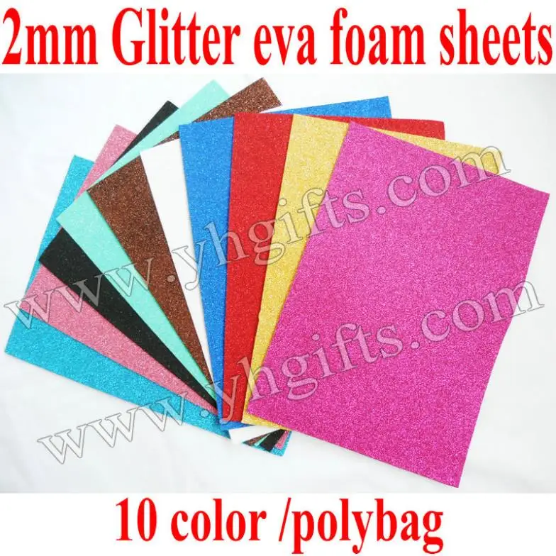 50pcs lot glitter foam sheets glitter eva paper craft materials diy where to buy foam sheets
