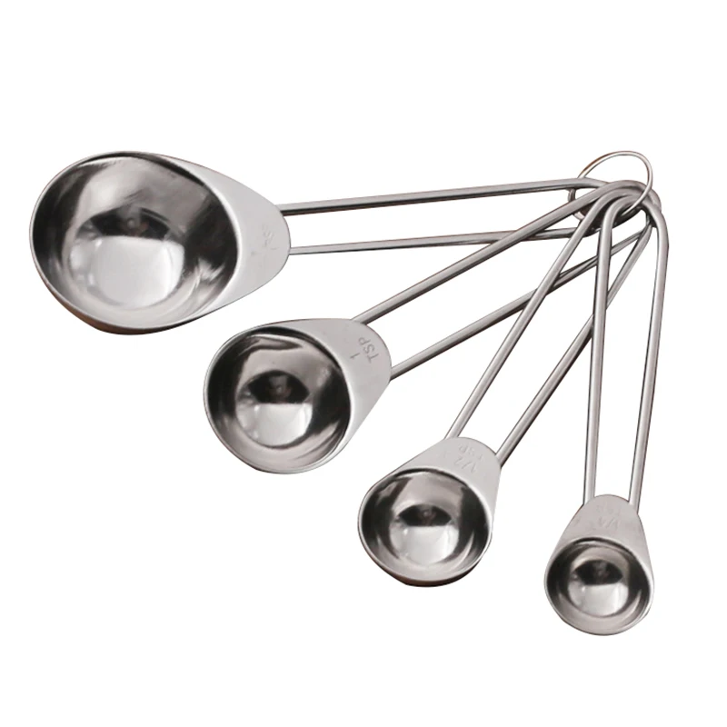 PHFU Set of Stainless Steel Measuring Spoons Measure Cooking Scoop