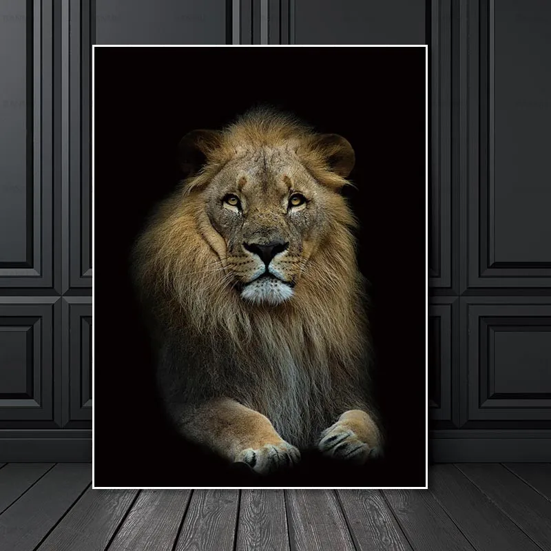 Животные настенные картины на холсте Тигр Лев плакаты с оленем и принтами HD настенные картины для гостиной украшения дома без рамки