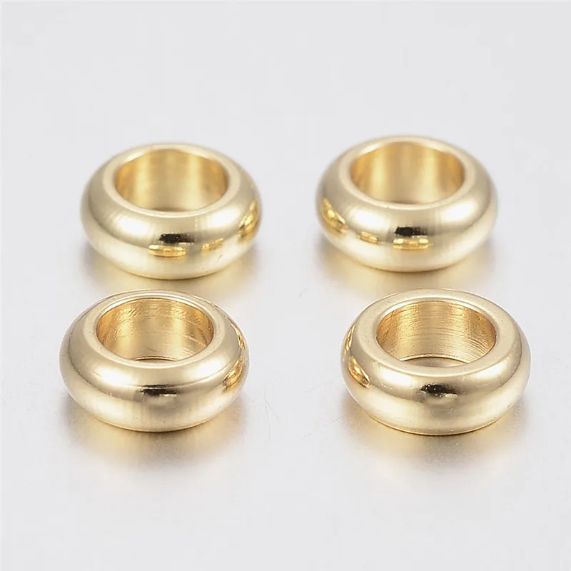 

200pcs 304 Stainless Steel Bead Spacers Abacus Loose Beads for Jewelry Making DIY Accessories Findings 3mm 4mm 5mm 6mm