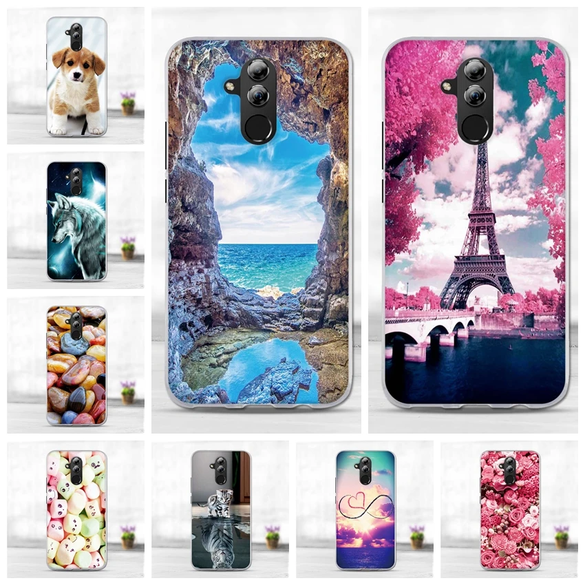 

Soft TPU Case For Huawei Mate 20 Lite Case Silicone Cover For Huawei Maimang 7 6.3 inch Cartoon Animal Painted Phone Covers Bag