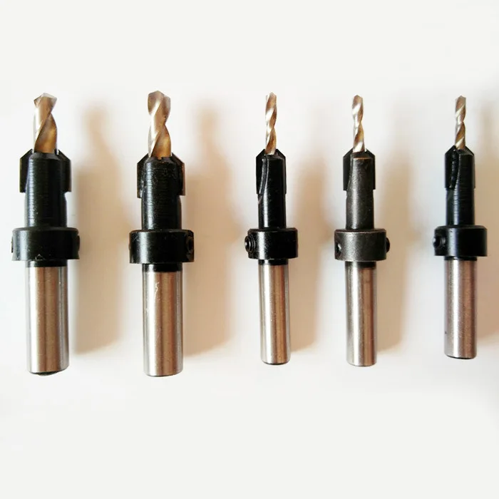 4pcs Hss Ti Countersink Drill Bit Woodworking Set Wood Countersinks