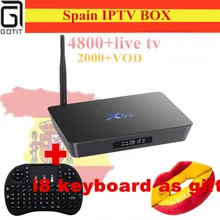 GOTIT Spain x92 16G android 6.0 smart tv box octa core+Pro IPTV Box H.265 UHD Israel Russian Europe UK 4800+Channels sep top Box