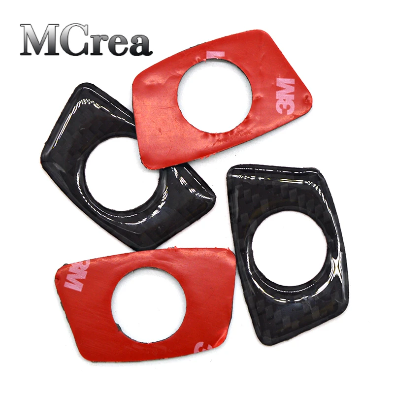 Mcrea наклейки для BMW E46 E39 E60 E36 F30 F10 E34 E53 F20 R1200gs E30 X5 E53 углеродного волокна фиксатор замка двери Накладка стайлинга автомобилей