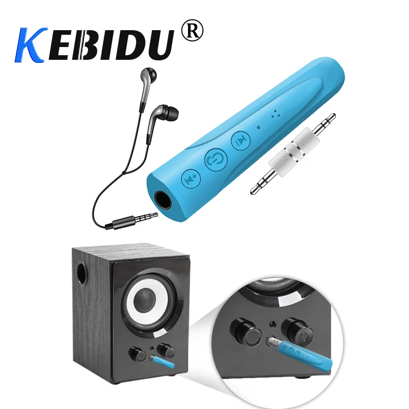 

kebidu 3.5mm Bluetooth Earphone Receiver Car Kit Handsfree Audio i8 Music AUX Car Bluetooth Headphone Wireless With Microphone