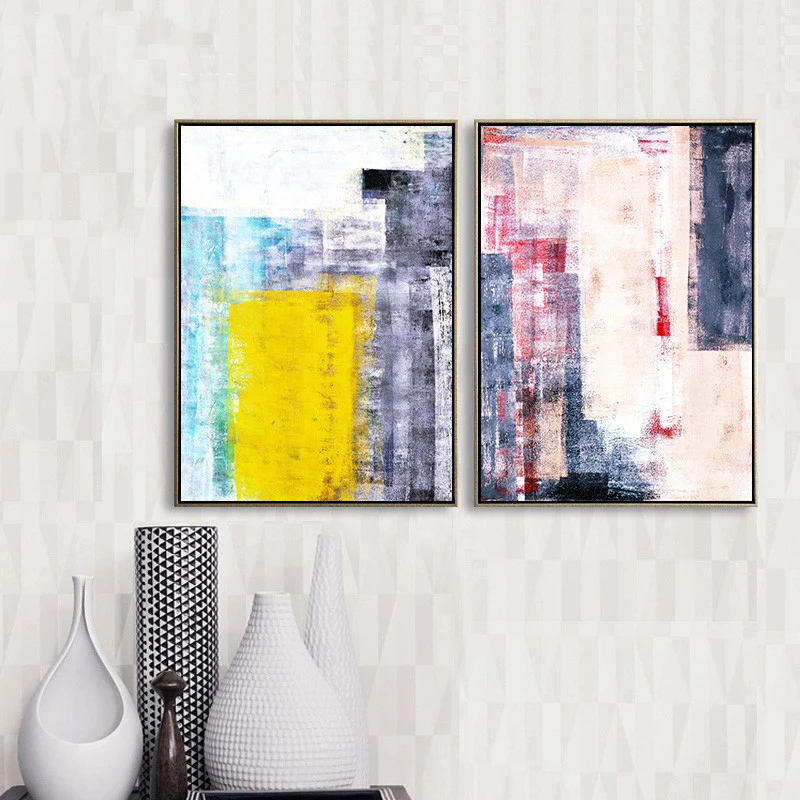 N-rdico-Abstrato-Branco-Azul-Amarelo-Preto-Cinza-Cor-Fixo-Misturado-Decorativo-Moderno-Pictures-Para-Pinturas