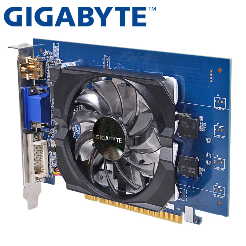 Оригинальная Видеокарта GIGABYTE GT730 2 ГБ GDDR5 графические карты для nVIDIA Geforce GPU б/у