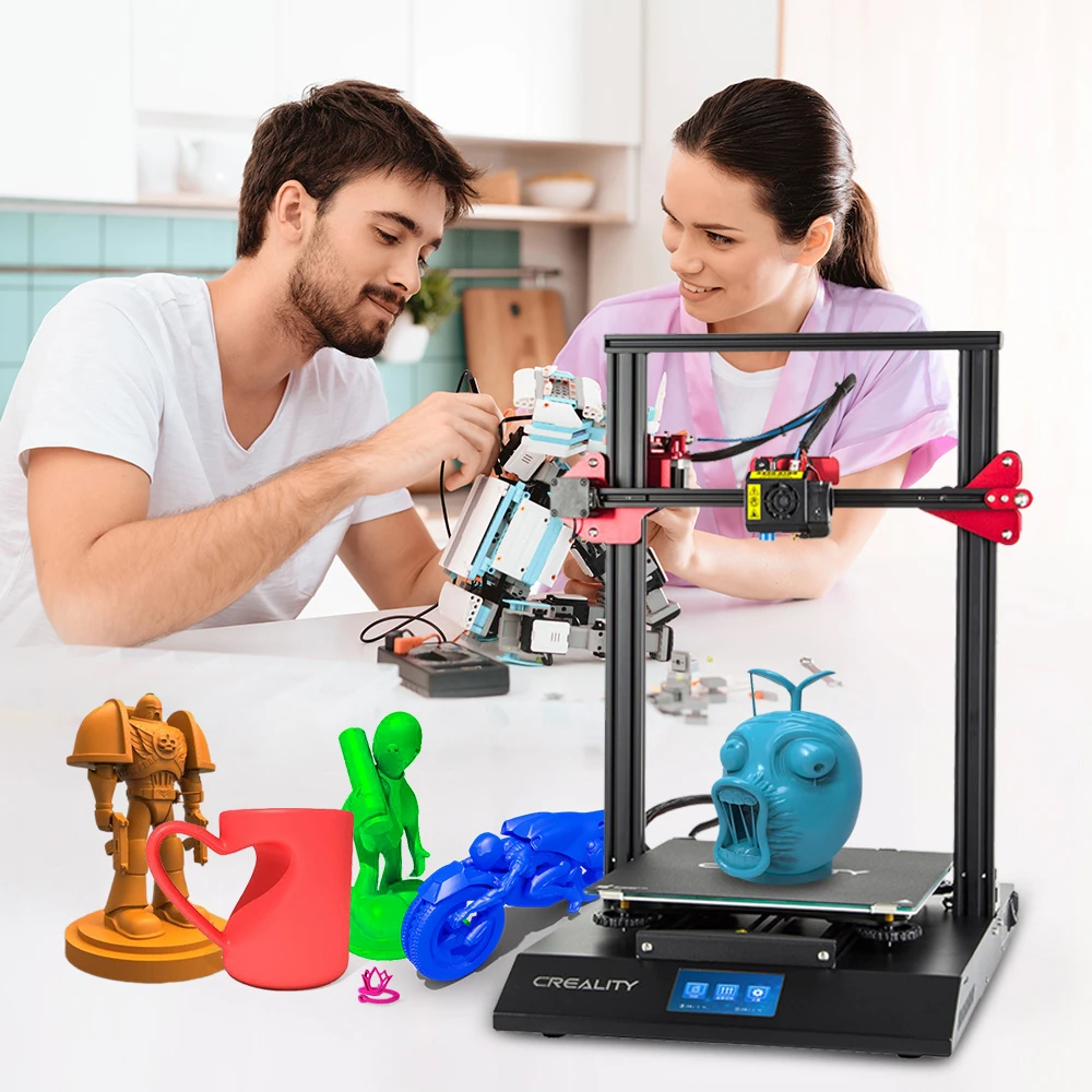 Creality 3D CR 10S Pro DIY принтер набор 300*300*400 мм размер цветной печати для сенсорного ЖК
