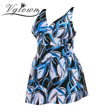 VGTOWN, новинка, Цветочный купальник для девочек, большие размеры 5XL, пуш-ап, комплект бикини, танкини, купальники для женщин, два предмета, купальник, купальный костюм