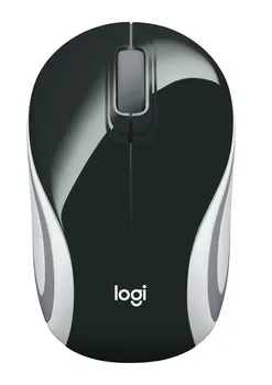 

Logitech M187, Ambidextrous, Optical, RF Wireless, 1000 DPI, Black