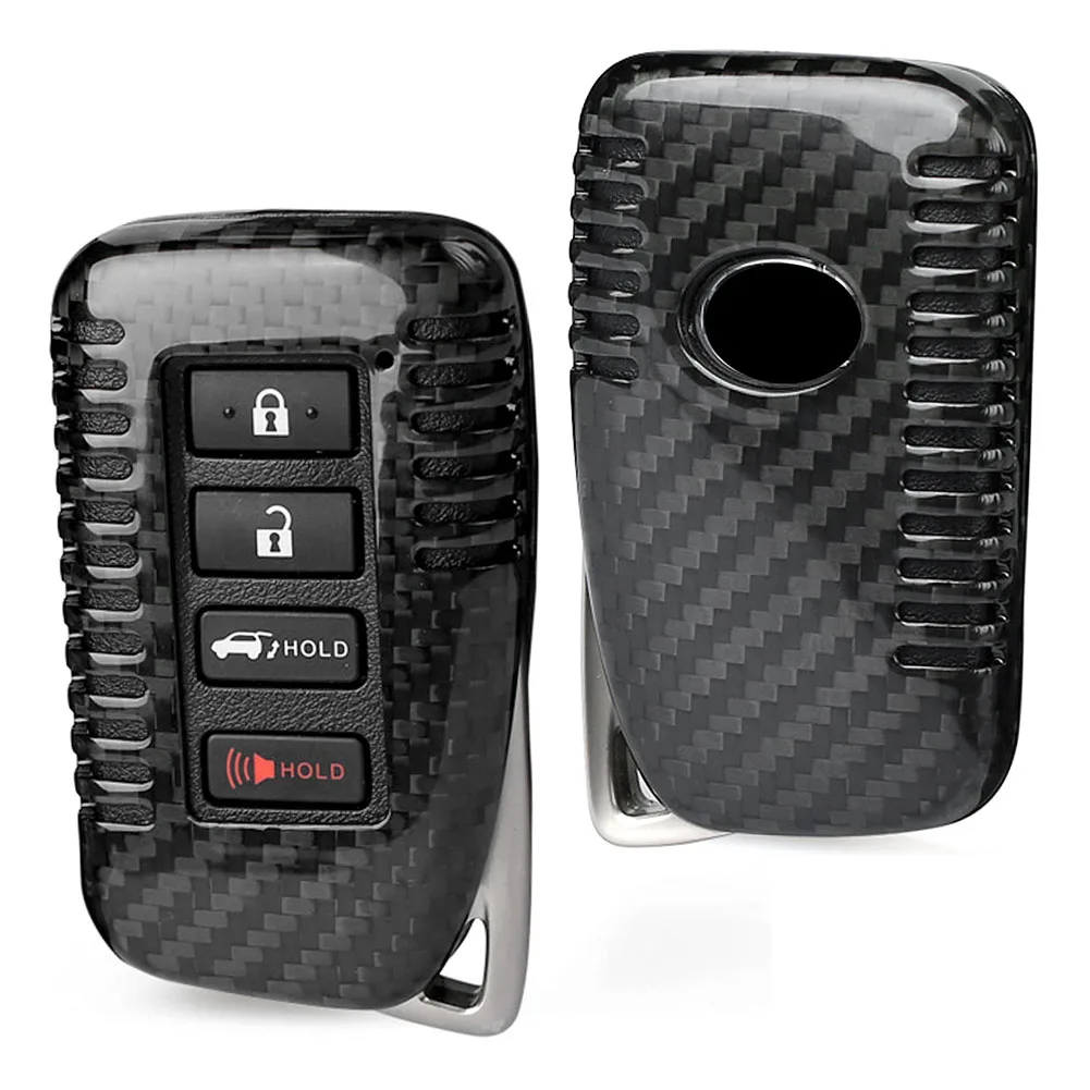 

Carbon Fiber 4Button Remote Smart Key Fob Case For LEXUS 2014 2015 2016 2017