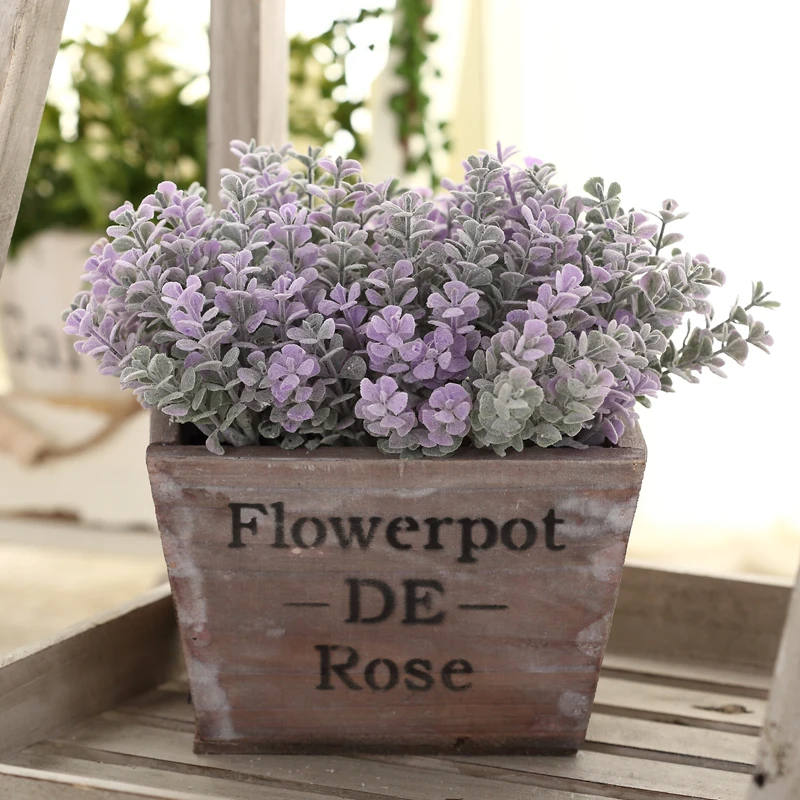 

6pcs Artificial Fake Flowers Purple Plush Mini Flower Bouquet Simulation Decorative Plants for Home Wedding Decoration AF171192