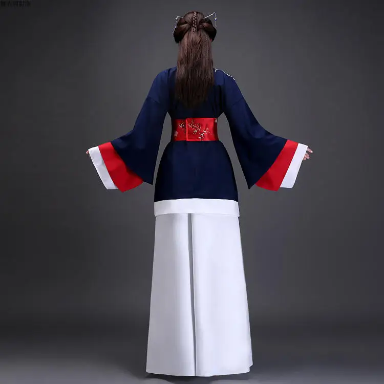 Национальный костюм древней китайской Косплэй элегантный костюм Hanfu Черный Леди китайский народный танец династии Тан Костюмы