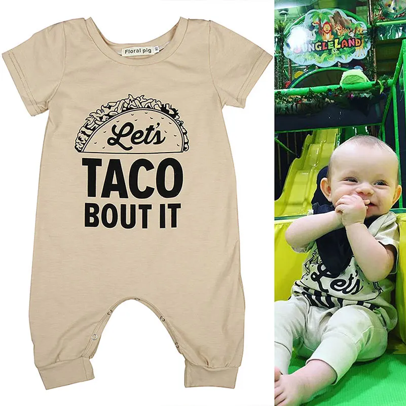 

Baby Jumpsuit Romper Summer Print Letter Bodysuit Short Sleeve Clothing Comfortable Cotton O-Neck Infant Clothes Play Mats