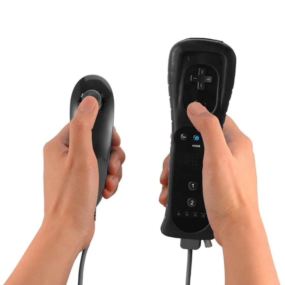 2в1 движение плюс правый пульт дистанционного управления+ контроллер "нунчаки" для геймпад для Nintendo Wii игры