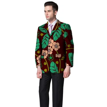 

Kureas African Clothes Dashiki Men Blazer Print Casual Cardigan Jacket Fashion Suits Africa Coat Wedding Party Clothing Riche