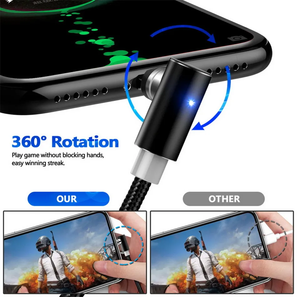 Быстрый Магнитный кабель Micro usb type C зарядное устройство для iPhone XS X XR 8 7 samsung S8 1 м магнит Android телефонный кабель Шнур