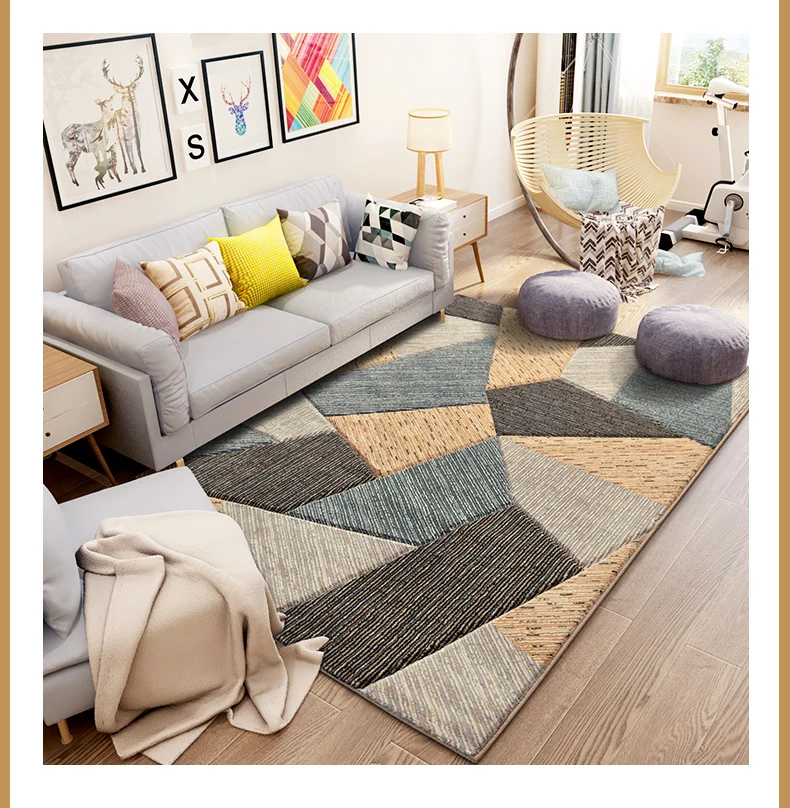 Скандинавские резные ковры толстые ковры геометрической формы для гостиной домашний Декор Спальня ковер диван журнальный столик Коврики для кабинета напольный коврик