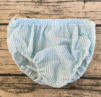 

Monogrammed seersucker Bloomers Infant Diaper Cover Latest products OEM quality Wholesale Clothing