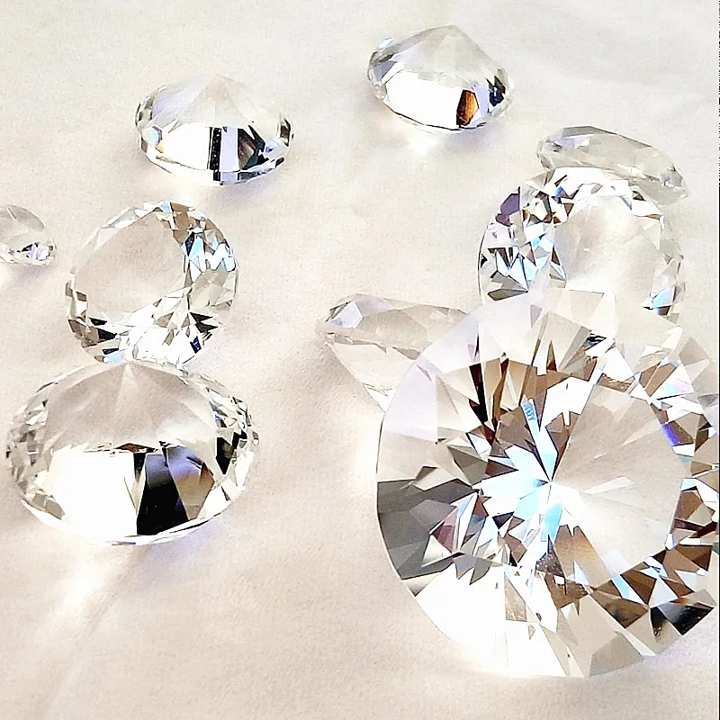 Top Quality 5pcs/lot, 30mm Clear Crystal diamond paperweight, Wedding