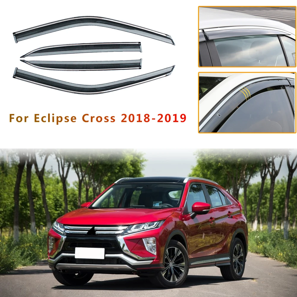 Для Mitsubishi Eclipse Cross 2018 2019 дымовая Автомобильная оконная козырек от солнца защита от дождя ветровые дефлекторы 4 шт