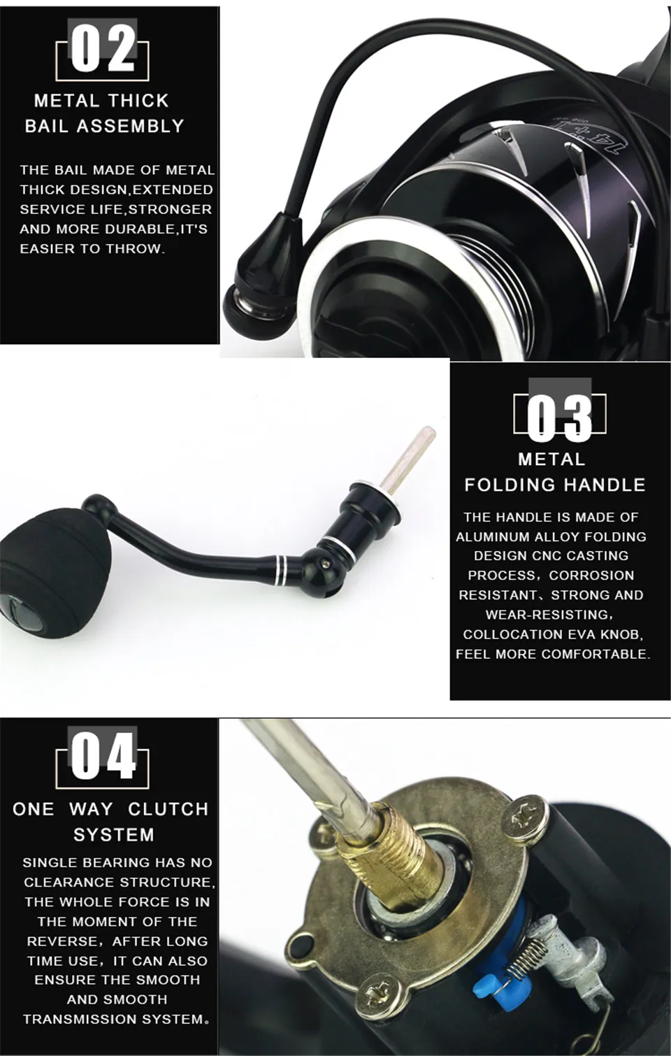 G-relação de Alta Dobrável de Metal Roda de Carretel de Pesca de Água Molinete de Pesca Velocidade Spinning Pesca Reels 1 Roqueiro Doce Isca Carpa 5.0: 10 G-Relação de alta Velocidade Spinning Pesca Reels
