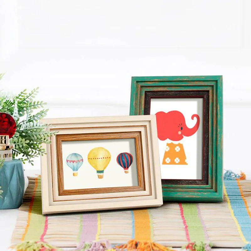 Retro Old Furniture Style Photo Frames Colored Picture Frame Desk